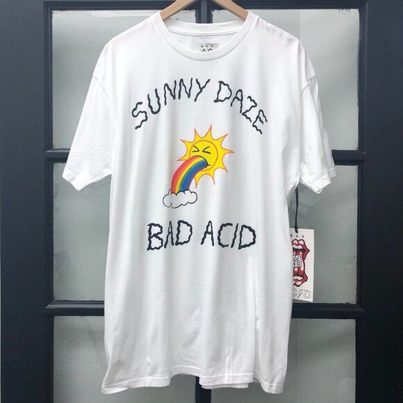 New UNIF x Bad Acid Sunny Daze Tee - Size L - Picture 1 of 5